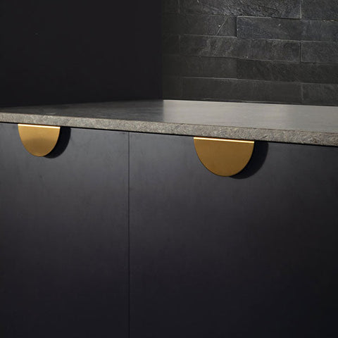 Sola Half Round Lip Pull Brushed Brass