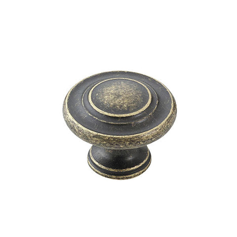 Florencia Concentric Knob 33mm Antique Brass