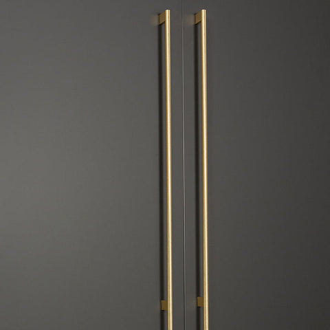 Momo Handles Graf Knurled D Handle Brushed Dark Brass 1178mm - The Blue Space