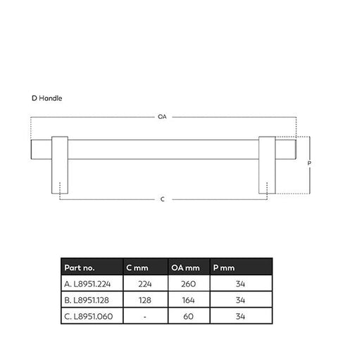 Loreto Bar Pull Brushed Nickel