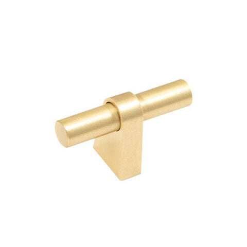 Loreto T Knob 60mm Brushed Matt Brass