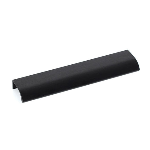 Momo Handles Ona Lip Pull Handle 128mm Brushed Black - The Blue Space