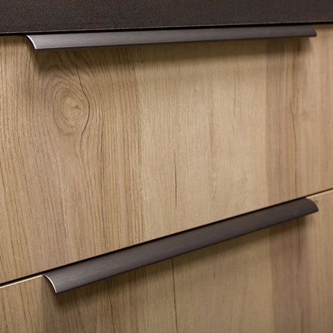Ona Lip Pull Handle Brushed Grey