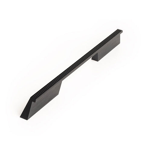 Momo Handles Rail D Handle 192mm Brushed Black - The Blue Space