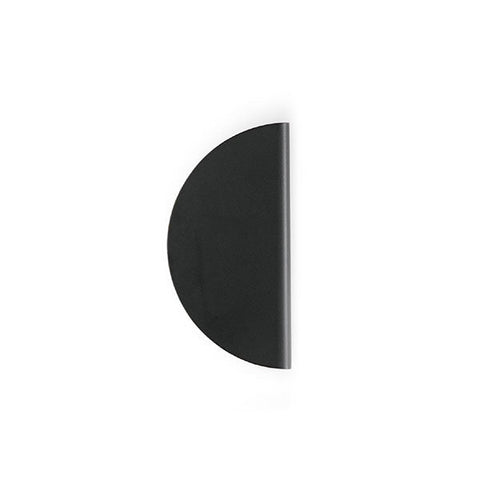 Momo Handles Sola Half Round Lip Pull 80mm Matt Black - The Blue Space