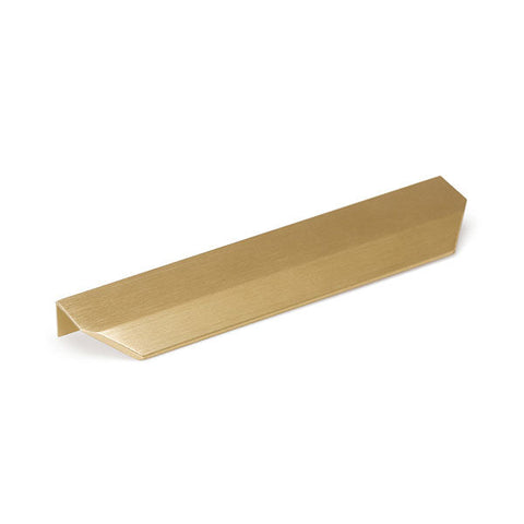 Momo Handles Vann Lip Pull Handle 128mm Brushed Dark Brass - The Blue Space