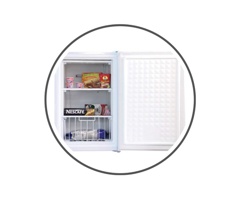 Solid Door Bar Freezer in White