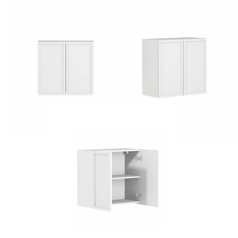 Hampshire White Laundry Cabinet Set 1715x600x2100 (Set A)