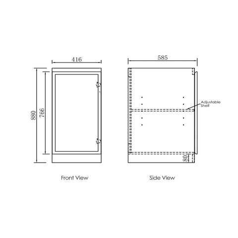 Hampshire White Laundry Cabinet Set 1715x600x2100 (Set A)