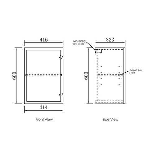 Hampshire White Laundry Cabinet Set 1715x600x2100 (Set B)