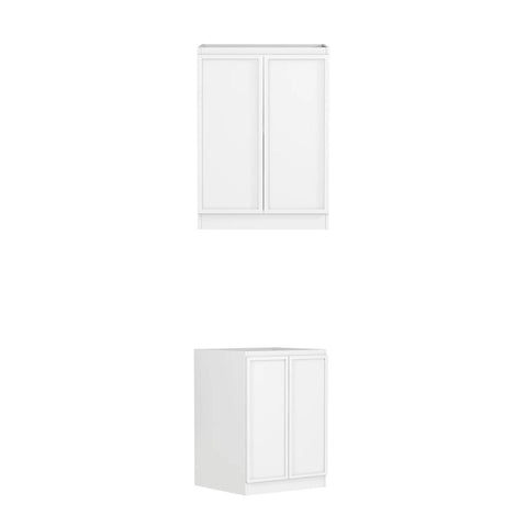 Hampshire White Laundry Cabinet Set 1715x600x2100 (Set A)