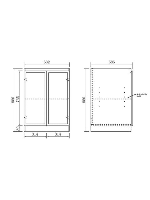 Hampshire White Laundry Cabinet Set 1715x600x2100 (Set A)