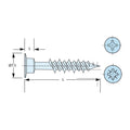 HI-LO Funnel Head Screws | POZI Recess Material: Steel Finish: Galvanised with white coated head Type of head: Funnel Drive: PZ 2 Thread: Ø4.2 mm (HI-LO Thread) Gauge: 8 G Length L: 32 mm Packing: Orga-Box:500 pieces(65 mm Screws come in a box of 200 piec