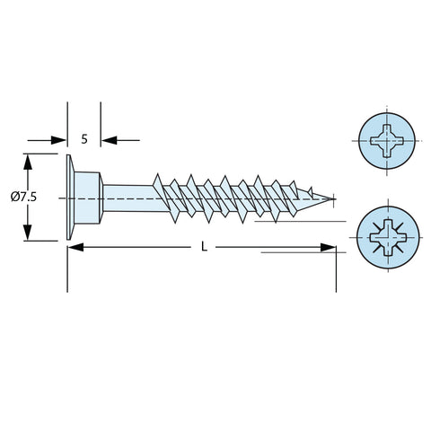 HI-LO Funnel Head Screws | Phillips Recess