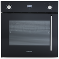 Hafele 60cm 5 Function Side Opening Oven Features: 67 Litre gross cavity63 Litre net cavityTouch control programmable timerTriple glazed cool touch doorSide wire racks: 5 levelsEasy grip knobsInterior lightA set of telescopic runnersLeft hand door hinging
