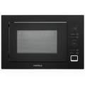 Hafele 25L Integrated Convention Microwave Touch Control Features: 25 Litre capacityFrameless black glassWhite LED display with touch controlsDefrost by weight and timeStainless steel cavity10 Pre-set food typesChild lockTimer900W Microwave power1100W Gri