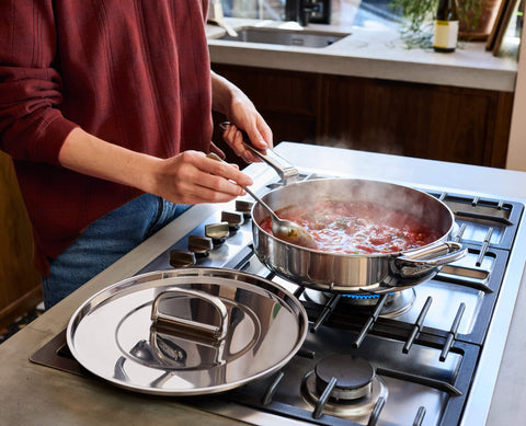 Space Steel Folding Handle 28cm Saute Pan & Lid
