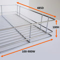 Pull Out Pantry Wire Basket (100mm High) Bottom Mount