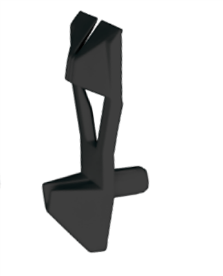 Locking Shelf Support Plastic Black