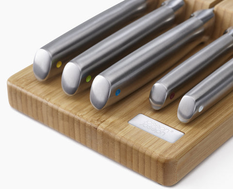 Elevate™ Steel Knife Set with In-drawer Bamboo Storage Tray