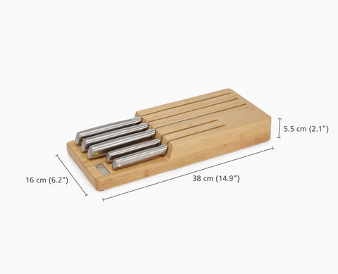 Elevate™ Steel Knife Set with In-drawer Bamboo Storage Tray