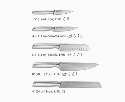 Elevate™ Steel Knife Set with In-drawer Bamboo Storage Tray