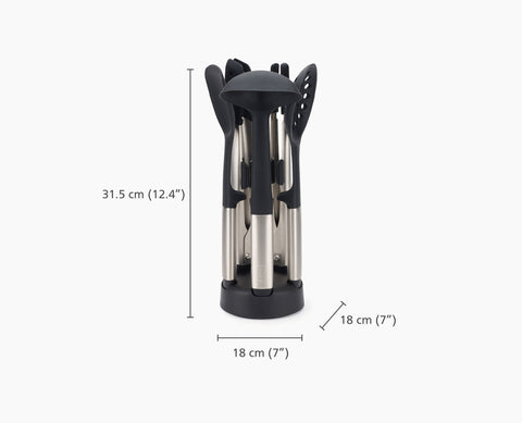 Elevate™ Fusion 5-piece Stainless-steel Utensil Set with Compact Stand