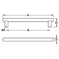 Furniture Handle H1560 Finish: Chrome plated polishedStainless steel colouredChampagne coloured Hole centres: 160 mm192 mm320 mm Dimensions: 186 x 31 mm218 x 31 mm346 x 31 mm Note: Please order screws separately:022.35.225: 22mm Screws for use with all Hä