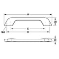 Furniture Handle H1510 Finish: Chrome plated polishedNickel plated brushed Hole centres: 160/192 mm288/320 mm Dimensions: 212 x 30 mm340 x 30 mm Note: Please order screws separately:022.35.225: 22mm Screws for use with all Häfele handles where panel thick