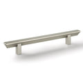 Furniture Handle H1740 Material: Zinc-alloy Finish: Nickel plated brushedWhite mattNickel plated brushed black Hole centres: 160 mm Dimensions: 240 x 35 mm Note: Please order screws separately:022.35.225: 22mm Screws for use with all Häfele handles where