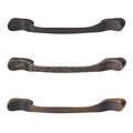Furniture Handle H1970 Finish: Iron ColouredAntique TinAntique Brass Hole centres: 128/160 mm Dimensions: 170 x 25 mm Note: Please order screws separately:022.35.225: 22mm Screws for use with all Häfele handles where panel thickness is 16 - 18mm022.35.387