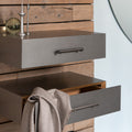 Furniture Handle H2120 Material: Zinc alloy Finish: Nickel plated, brushedAntique PewterChrome plated, polished Hole centres: 160 mm128 mm320 mm Dimensions: 174 x 32 mm Note: Please order screws separately:022.35.225: 22mm Screws for use with all Häfele h