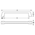 Furniture Handle H1375 Finish: Chrome plated polishedNickel plated brushed Hole centres: 192 mm320 mm Dimensions: 227 x 35 mm355 x 35 mm Note: Please order screws separately:022.35.225: 22mm Screws for use with all Häfele handles where panel thickness is