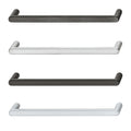 Furniture Handle H1950 Material: Zinc alloy Finish: Brushed Black, Used LookNickel Brushed, PlatedBlack MattSilver Coloured Hole centres: 96 mm128 mm160 mm192 mm Dimensions: 108 x 26 mm140 x 26 mm172 x 26 mm204 x 26 mm Note: Please order screws separately