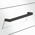 Furniture Handle H1950 Material: Zinc alloy Finish: Brushed Black, Used LookNickel Brushed, PlatedBlack MattSilver Coloured Hole centres: 96 mm128 mm160 mm192 mm Dimensions: 108 x 26 mm140 x 26 mm172 x 26 mm204 x 26 mm Note: Please order screws separately