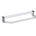 Furniture Handle H1365 Finish: White, Nickel plated brushedBlack, Nickel plated brushed Hole centres: 192 mm Dimensions: 202 x 30 mm Note: Please order screws separately:022.35.225: 22mm Screws for use with all Häfele handles where panel thickness is 16 -