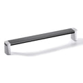 Furniture Handle H1365 Finish: White, Nickel plated brushedBlack, Nickel plated brushed Hole centres: 192 mm Dimensions: 202 x 30 mm Note: Please order screws separately:022.35.225: 22mm Screws for use with all Häfele handles where panel thickness is 16 -