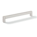 Furniture Handle H1935 Material: Zinc alloy Finish: Nickel BrushedBlack AnodisedGrey AnodisedBlack Matt Rough Finish Hole centres: 128 mm160 mm192 mm Dimensions: 142 x 34 mm174 x 34 mm206 x 34 mm Note: Please order screws separately:022.35.225: 22mm Screw