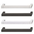 Furniture Handle H1935 Material: Zinc alloy Finish: Nickel BrushedBlack AnodisedGrey AnodisedBlack Matt Rough Finish Hole centres: 128 mm160 mm192 mm Dimensions: 142 x 34 mm174 x 34 mm206 x 34 mm Note: Please order screws separately:022.35.225: 22mm Screw