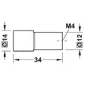 Furniture Knob H1940 | Four Finishes Material: Zinc alloy Finish: Nickel BrushedGrey AnodisedBlack Matt Rough Finish Hole centres: Ø 12 mm Dimensions: 14 x 34 mm Note: Please order screws separately:022.35.225: 22mm Screws for use with all Häfele handles