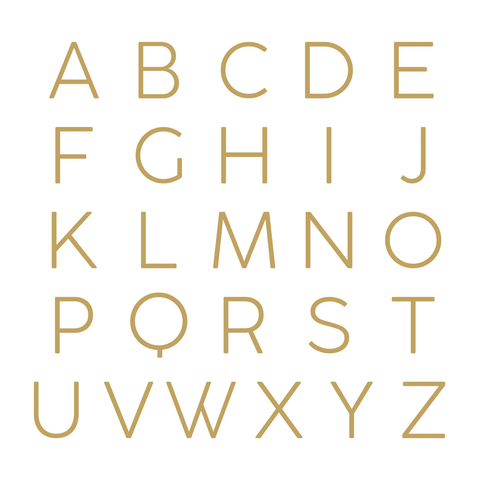 10–20cm smooth solid brass floating letters, stylish signage for doors, walls, and furniture