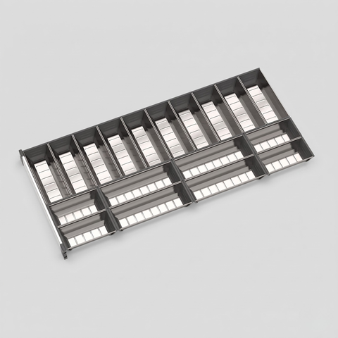 Stainless Steel Cutlery Organiser – Secure Single-End Lock | 2T–10T