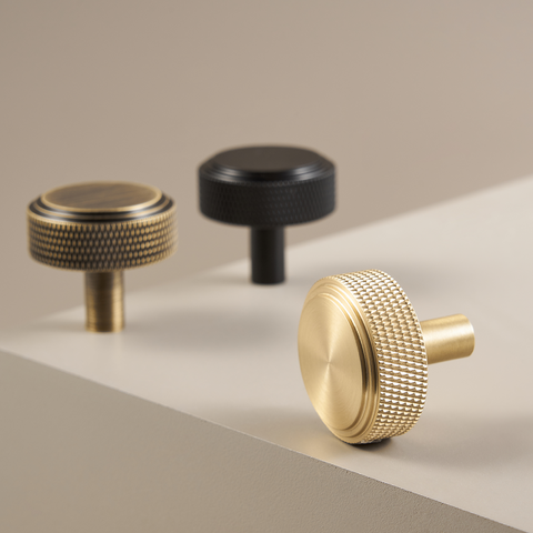 Lennox Solid Brass Knob | Black