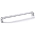 Furniture Handle H1385 Finish: Chrome plated polishedNickel plated brushed Hole centres: 128 mm160 mm192 mm Dimensions: 146 x 28 mm178 x 28 mm210 x 28 mm Note: Please order screws separately:022.35.225: 22mm Screws for use with all Häfele handles where pa