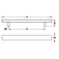 Furniture Handle H1335 Finish: Chrome plated polishedNickel plated brushedWhite mattBlack matt Hole centres: 160 mm Dimensions: 220 x 30 mm Note: Please order screws separately:022.35.225: 22mm Screws for use with all Häfele handles where panel thickness