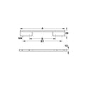 Furniture Handle Urban Finish: Stainless steel coloured Hole centres: 160/256 mm192/320 mm Dimensions: 284 x 29 mm348 x 29 mm Note: Please order screws separately:022.35.225: 22mm Screws for use with all Häfele handles where panel thickness is 16 - 18mm02