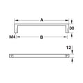 Furniture Handle Urban Finish: Matt brushed Hole centres: 96 mm288 mm Dimensions (mm): 108 x 30 mm298 x 35 mm Note: Please order screws separately:022.35.225: 22mm Screws for use with all Häfele handles where panel thickness is 16 - 18mm022.35.387: 38mm S