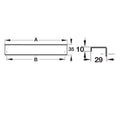 Furniture Handle Urban Finish: Matt brushed Hole centres: 12 mm80 mm180 mm280 mm Dimensions: 28 x 35 mm100 x 35 mm200 x 35 mm300 x 35 mm Note: Please order screws separately:022.35.225: 22mm Screws for use with all Häfele handles where panel thickness is