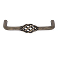 Antique Handle Studio Finish: Antique ironAntique brassPewter Hole centres: 96 mm128 mm Dimensions: 104 x 33 mm136 x 33 mm Note: Please order screws separately:022.35.225: 22mm Screws for use with all Häfele handles where panel thickness is 16 - 18mm022.3
