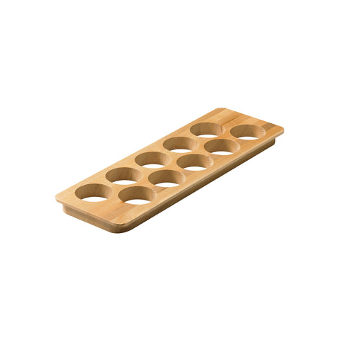 Hettich Standing Spice Rack for OrgaTray | Beech, 10 Jars, lacquered beech, shown on its own